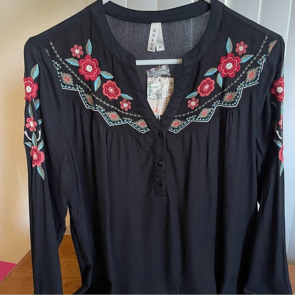 Roper Embroidered Western Long Sleeve Blouse Size XS - Picture 3 of 14